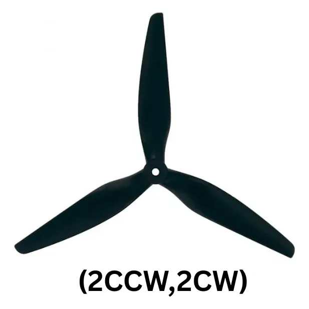 HQProp Macroquad 10x5x3 Tri-Blade 10" Glass Reinforced Prop (2CW, 2CCW)