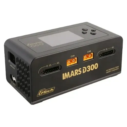 Gens ace iMars D300 Plus G-Tech Dual-Channel AC/DC Charger 300W/700W
