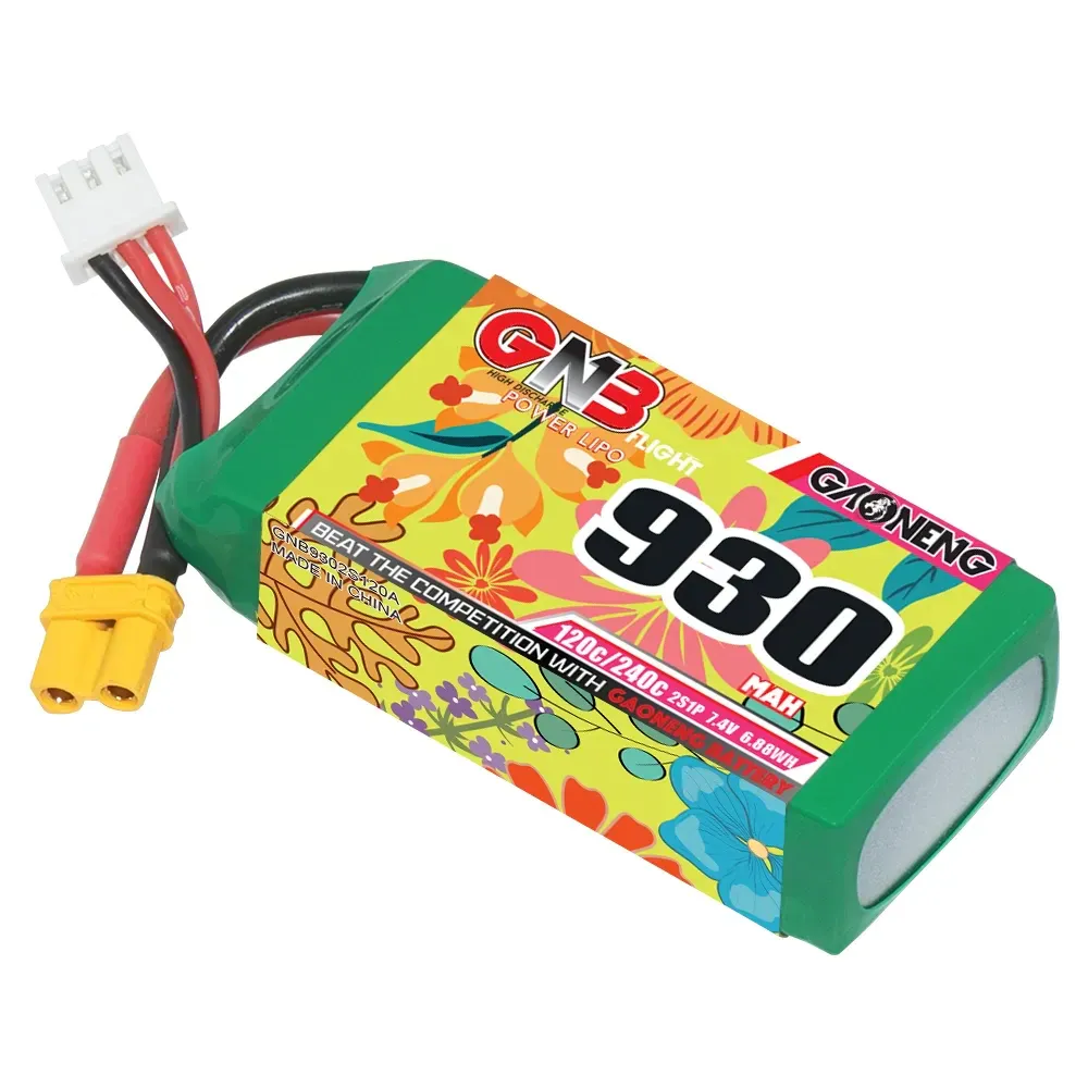 GAONENG GNB 930mAh 2S 7.4V 120C XT30 LiPo Battery