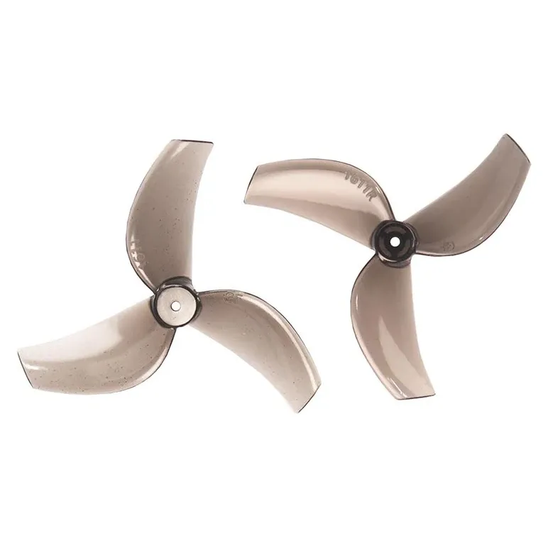 Gemfan 1611 40mm 3-Blade Whoop Propeller 1.5mm Shaft (Set of 8, 4CW+4CCW) — Color: Clear Gray