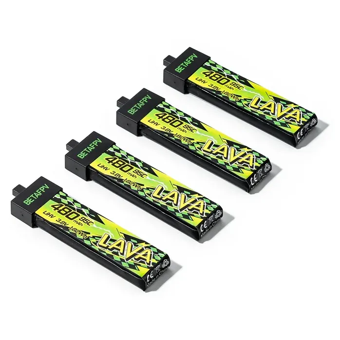BetaFPV LAVA II 1S 480mAh 95C LiHV BT2.0 Battery (4PCS)
