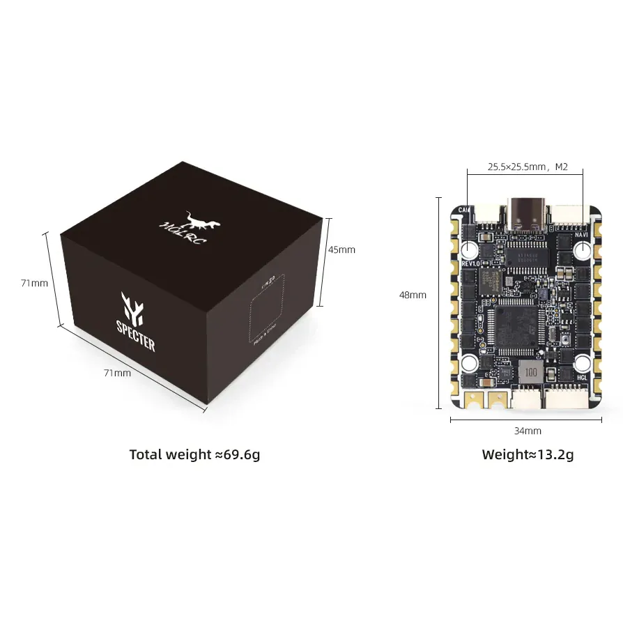 HGLRC SPECTER F722 40A 6-in-1 AIO Flight Controller