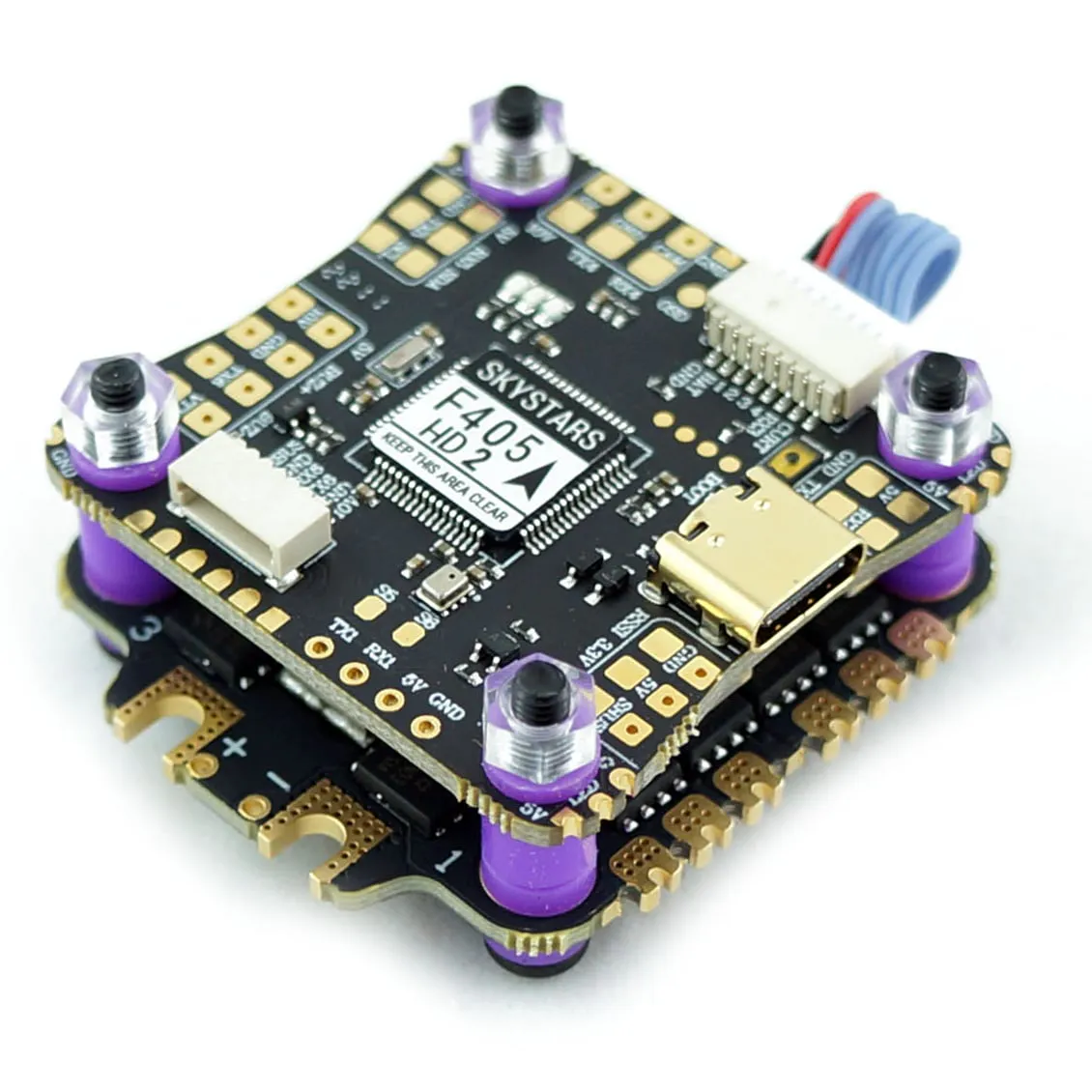 Skystars F4 HD2 + KO55 3–6S BLHeli_S 4-in-1 ESC 30×30 Stack