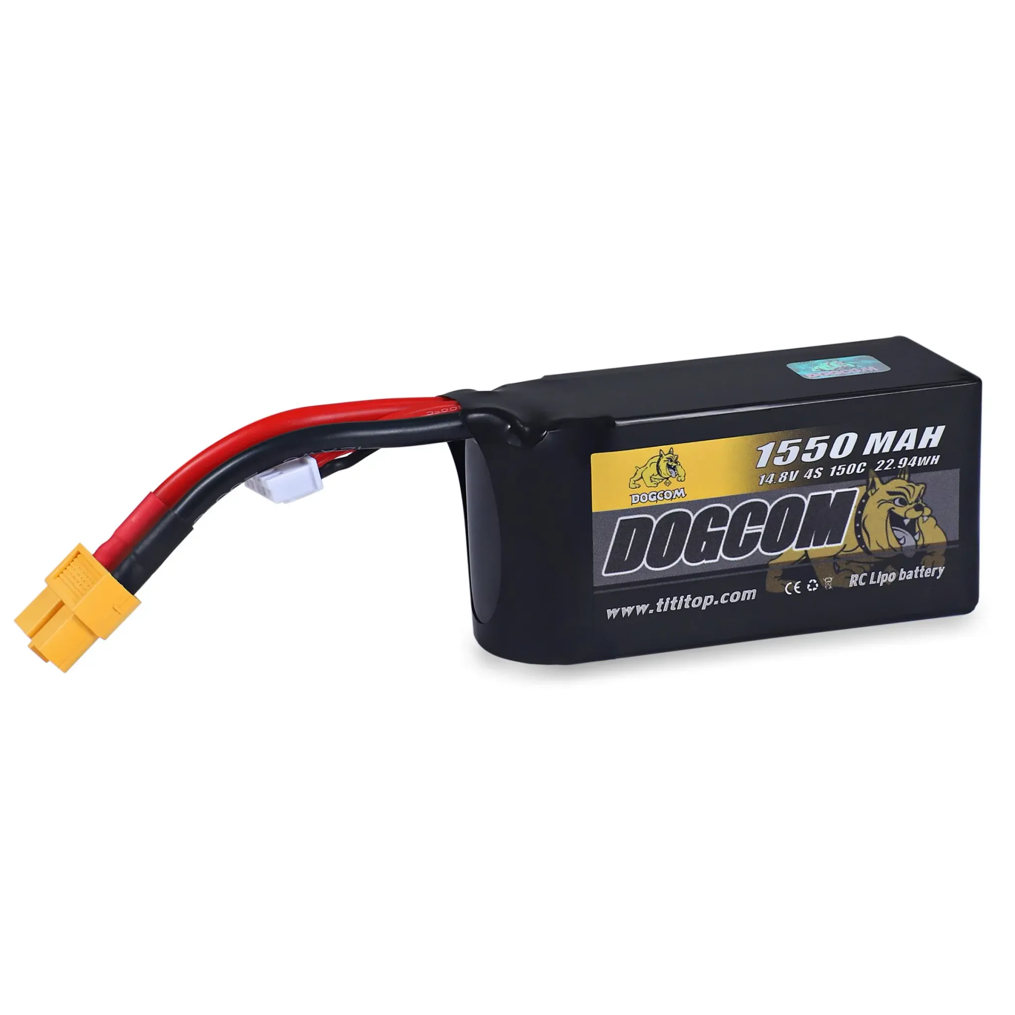DOGCOM 4S 1550mAh 150C 14.8V LiPo Battery XT60