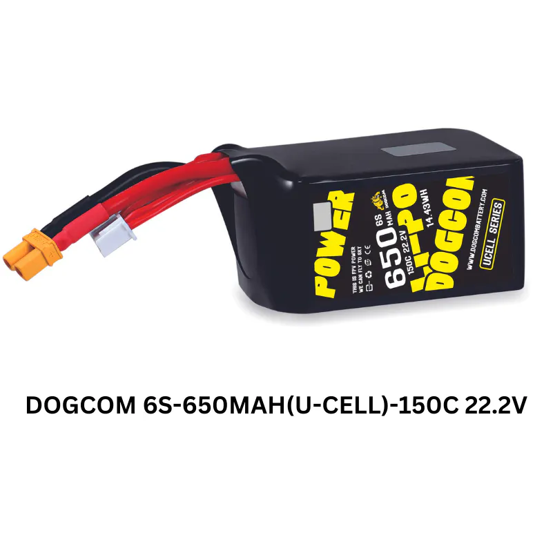 DOGCOM UCELL 6S 650mAh 150C LiPo Battery (XT30)