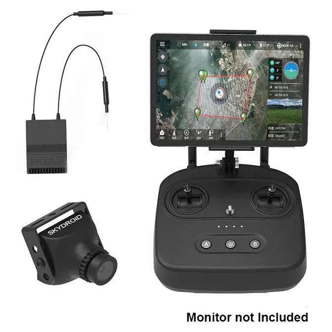 Skydroid T10 2.4GHz 10CH Controller, 10-Channel Receiver & Mini FPV Camera