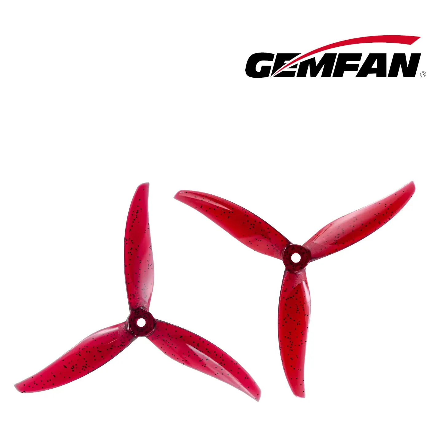 Gemfan Proxy 5127.5 3-Blade Propeller (Set of 4) — Color: Phoenix Red