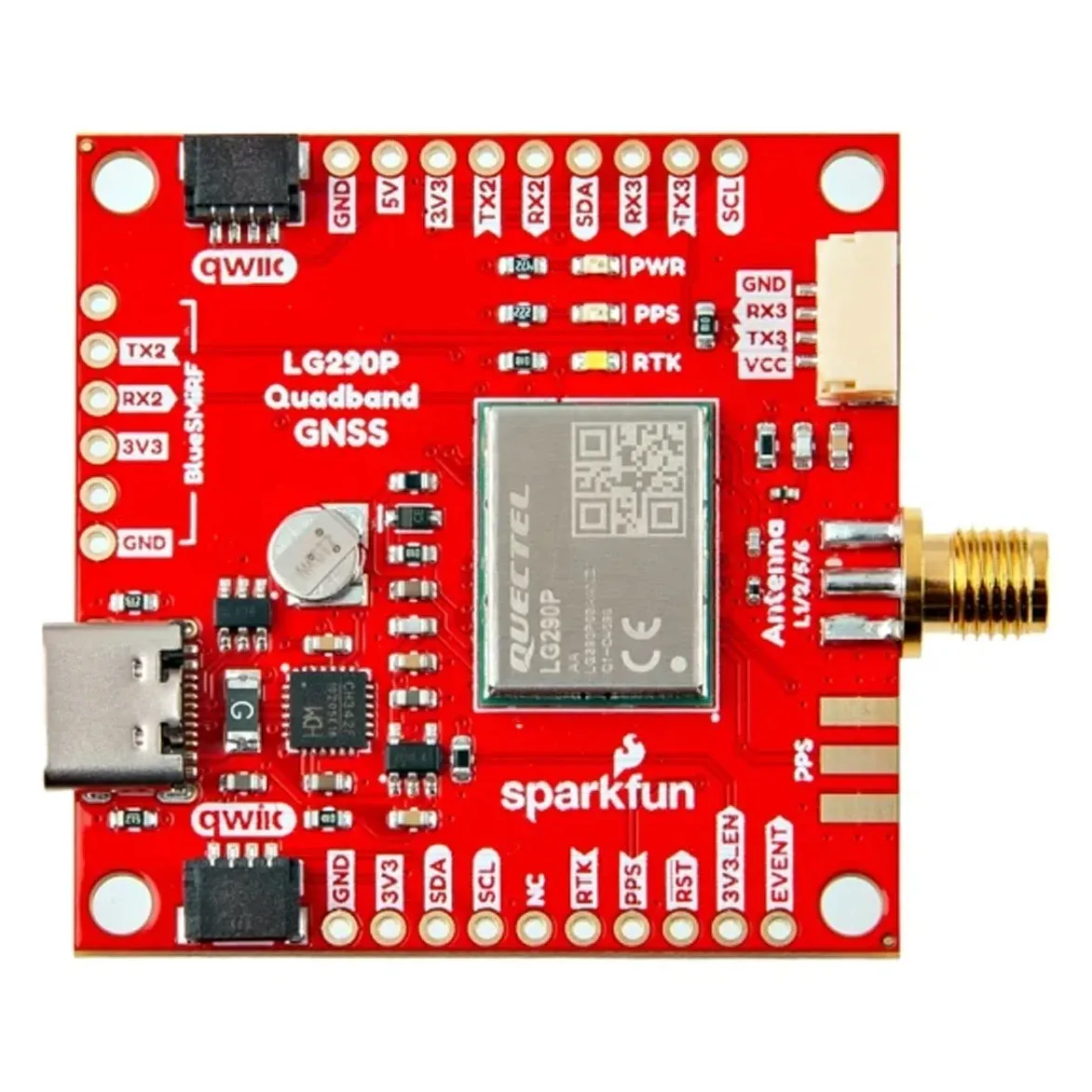 SparkFun GPS-26620 LG290P Quad-Band GNSS RTK Qwiic Breakout