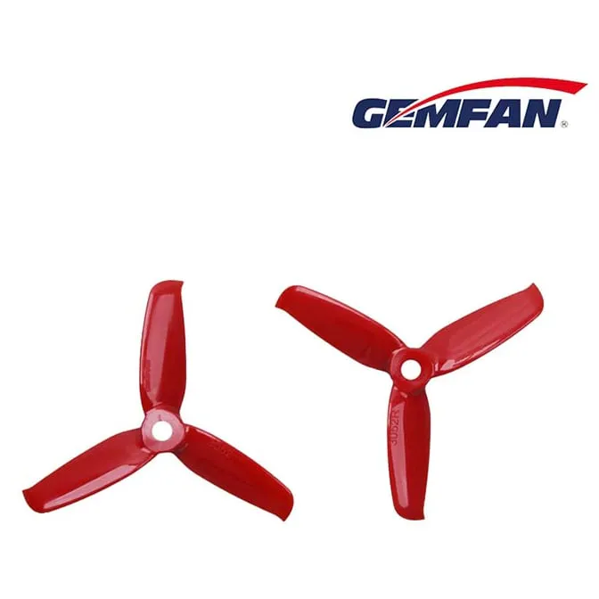 Gemfan Flash 3052 Tri-Blade 3" Prop (4 Pack — 2CW+2CCW) — Color: Ferrari Red