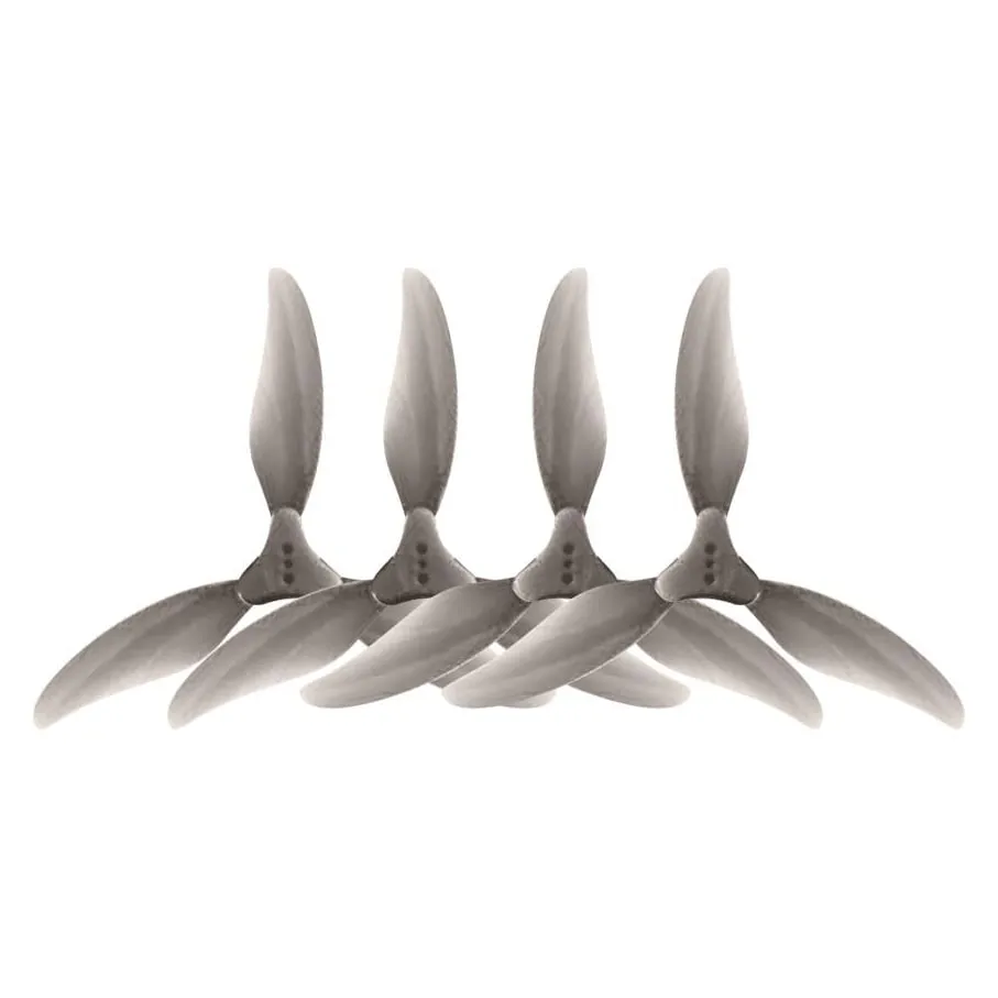 Gemfan Floppy Proppy F4019 3-Blade Propeller (Set of 4 — 2CW+2CCW) — Color: Clear Grey