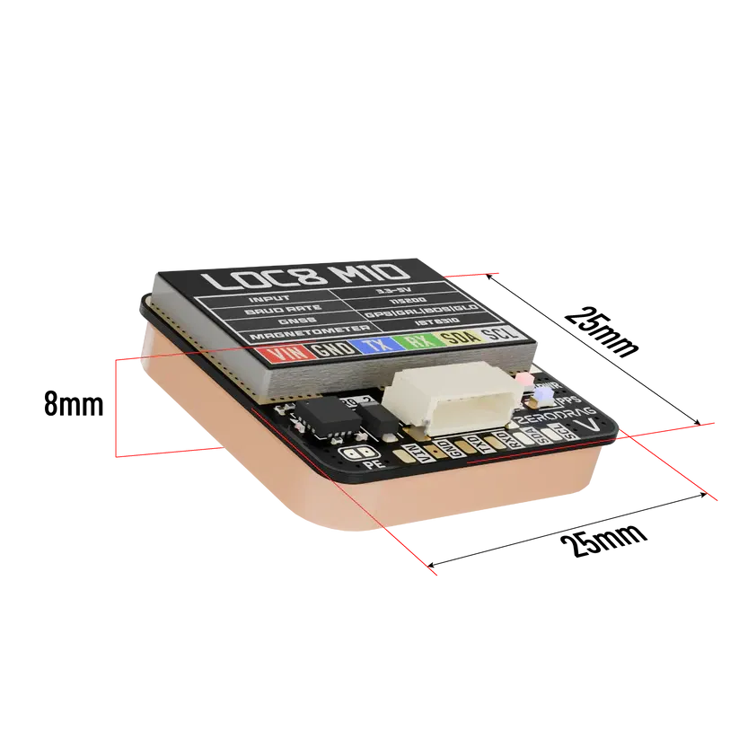 Zerodrag LOC8-M10 GPS Module with Compass