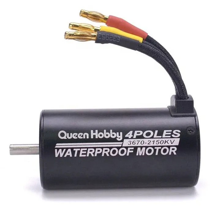 Queen Hobby 3670 2150/2650KV Waterproof Brushless Motor for 1/8–1/10 RC Cars