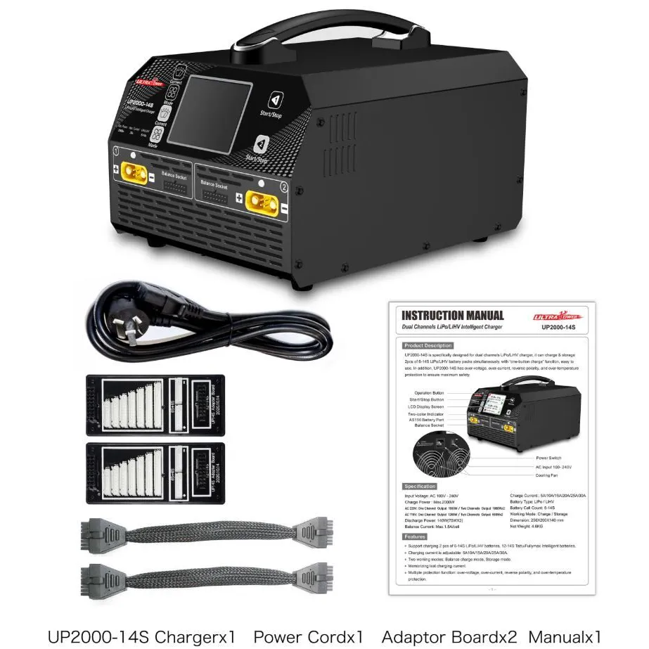Ultra Power UP2000-14S 2000W 30A 6-14S LiPo/LiHV Charger