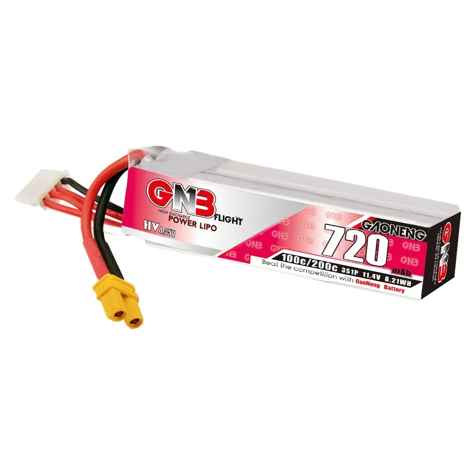 GAONENG GNB 720mAh 3S 11.4V 100C LiHV Battery - XT30