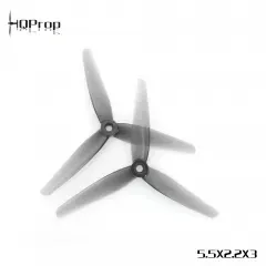 HQProp DP5.5x2.2x3 Light Grey Polycarbonate Tri-Blade Propeller (2CW+2CCW)