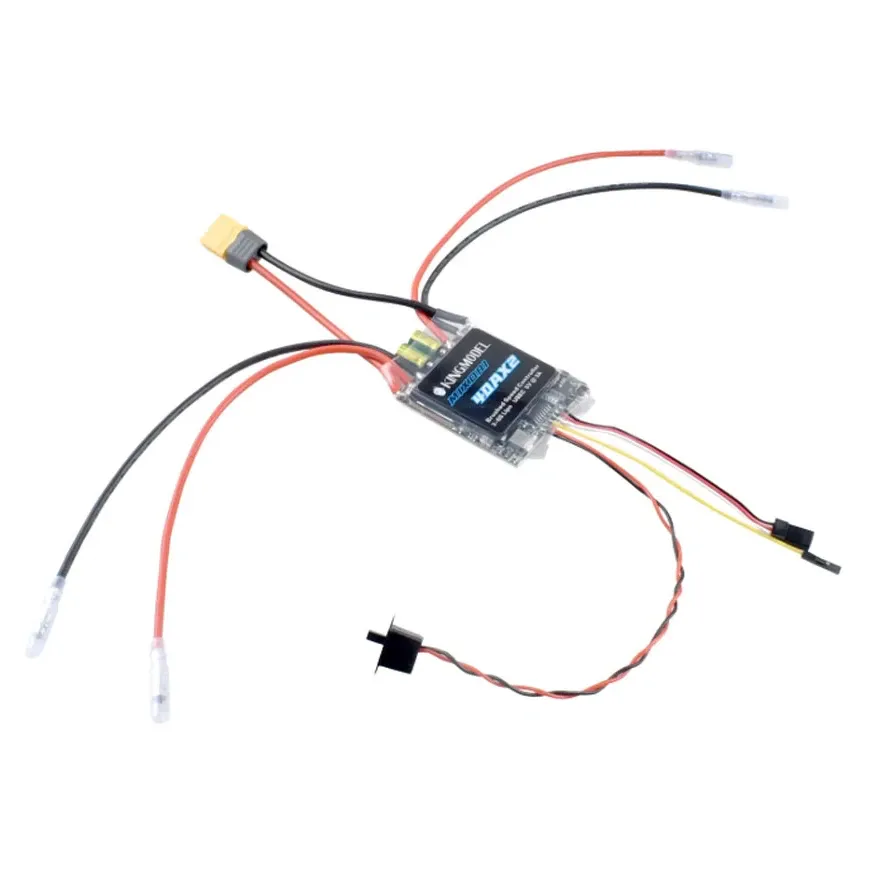 ReadyToSky Dual-Channel Bidirectional Brushed ESC for RC Tanks & Boats — Version: 40A×2, 2-6S