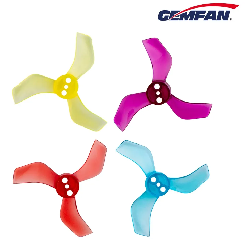 Gemfan 1635 3-Blade 40mm Propeller (Set of 8 — 4CW+4CCW) Clear Purple