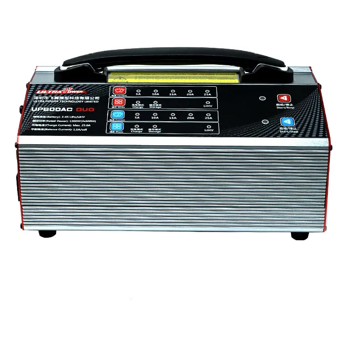 Ultra Power UP600AC DUO 2X600W 5A-25A Dual-Channel 2-6S LiPo/LiHV Drone Battery Charger