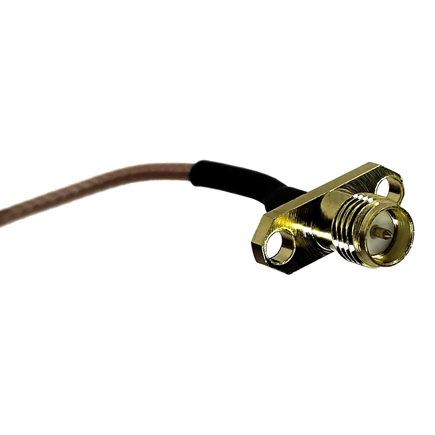 MMCX to SMA/RP-SMA Pigtail 70mm (2-Hole Flange Mount)