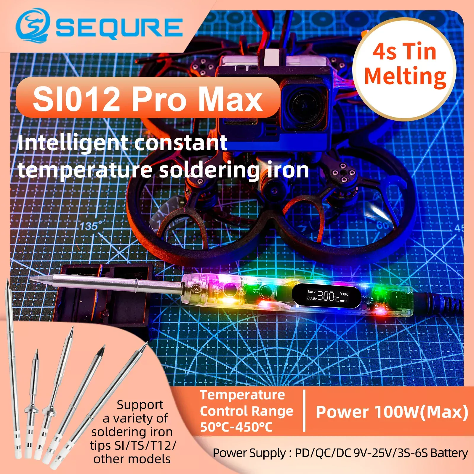 Sequre SI012 Pro Max OLED Soldering Iron
