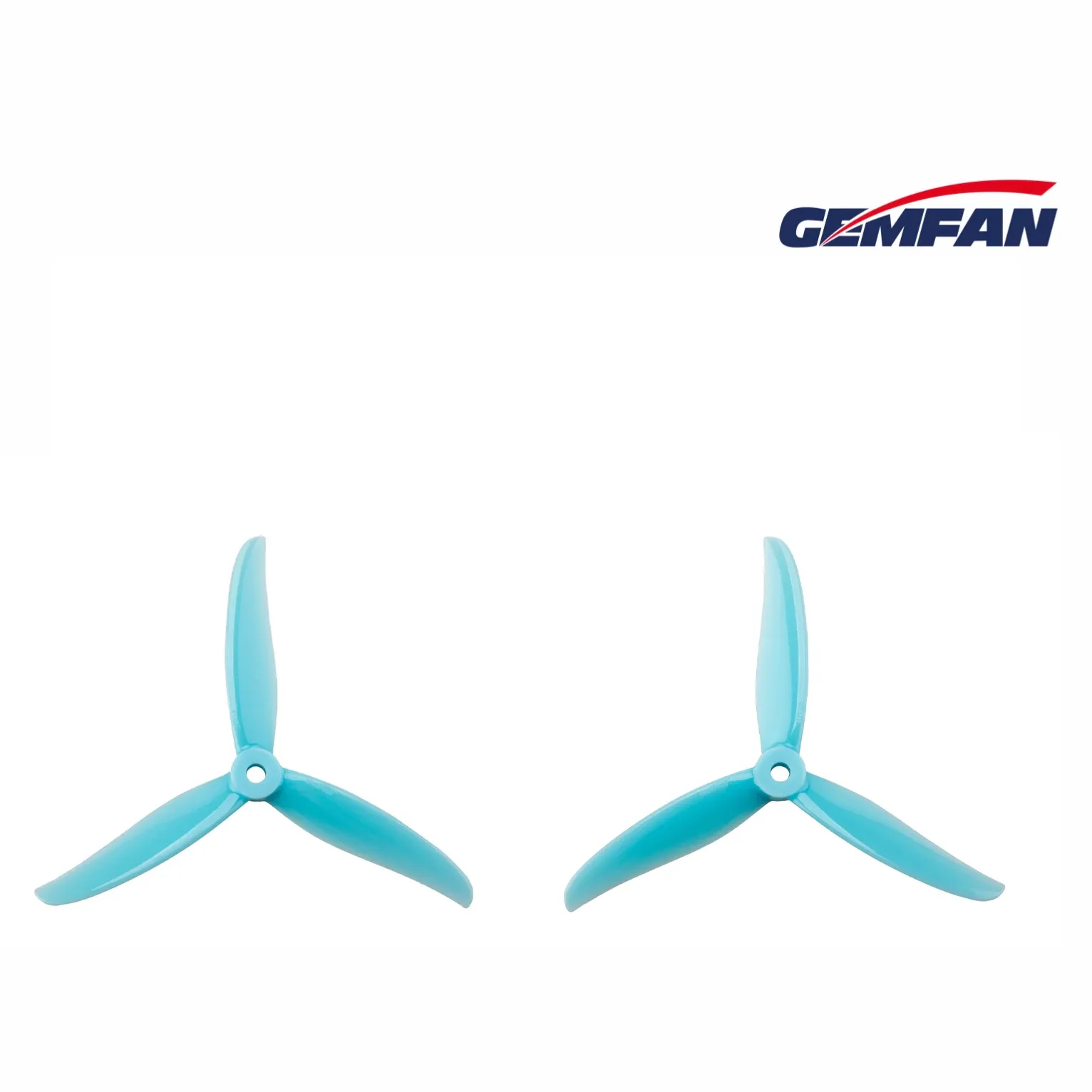 Gemfan Hurricane 4937 3-Blade Propeller (Set of 4 — 2CW+2CCW) — Color: Sky Blue