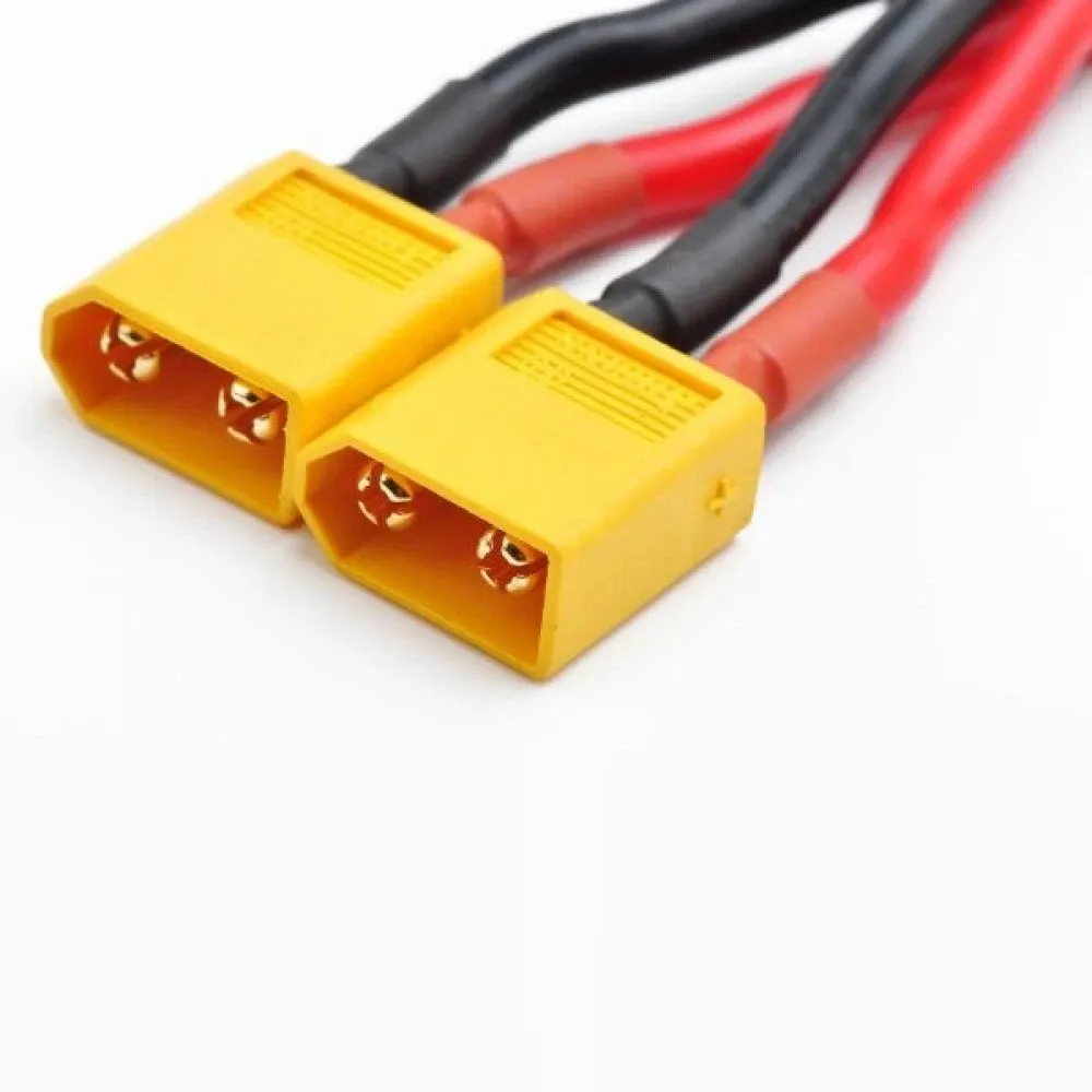 Amass XT60 Parallel Connector 1 Female to 2 Male, 14AWG