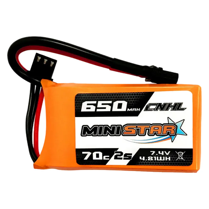 CNHL MiniStar 650mAh 2S 7.4V 70C LiPo Battery (XT30U)
