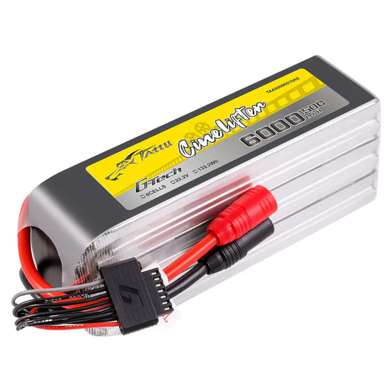 TATTU G-TECH 6000mAh 6S 150C 22.2V LIPO BATTERY-AS150 PLUG