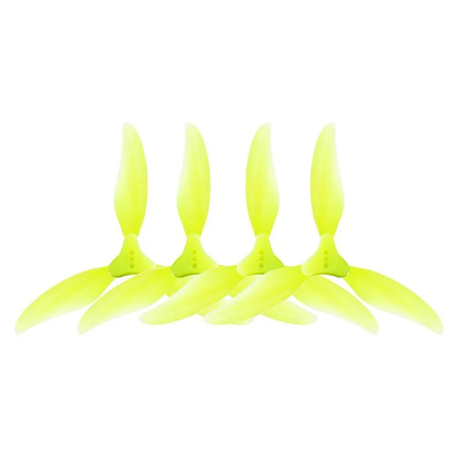 Gemfan Floppy Proppy F4019 3-Blade Propeller (Set of 4 — 2CW+2CCW) — Color: Yellow