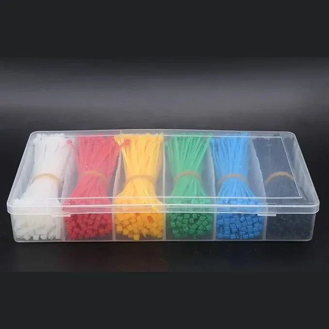 100mm 6-Color Zip Tie Box, 360pcs