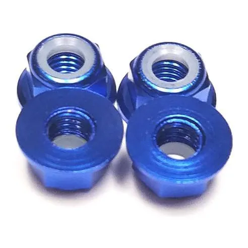 5mm Anodized Low-Profile Locknut — Color: Blue