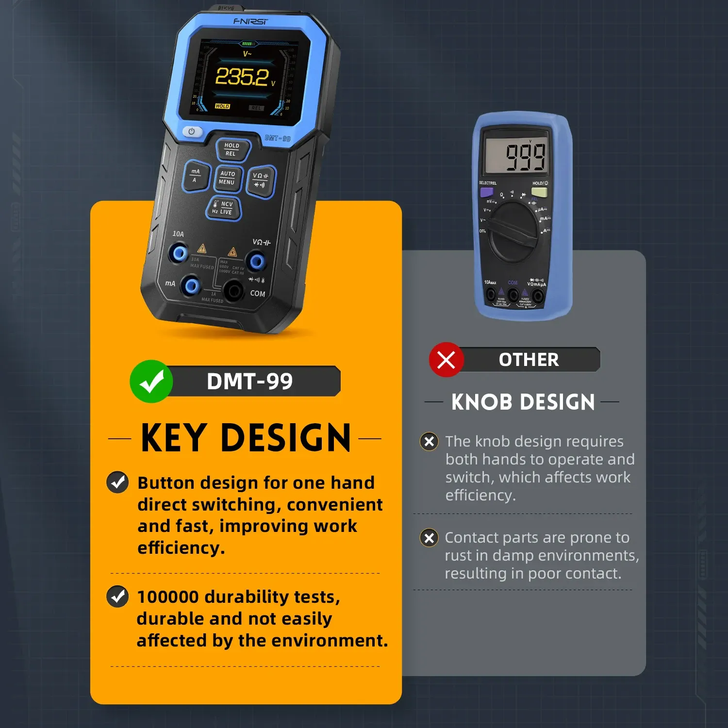 FNIRSI DMT-99 Intelligent Color Screen Digital Multimeter