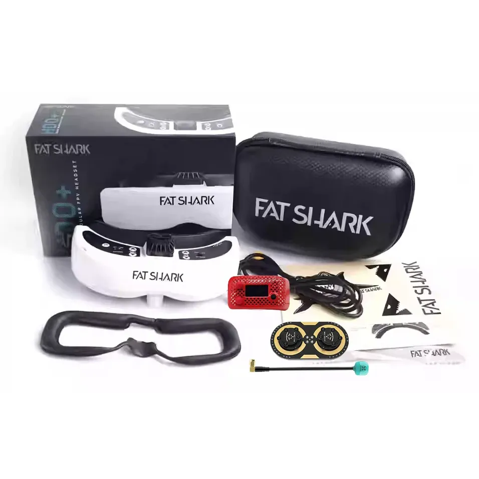 Fat Shark Dominator HDO+ FPV Goggles — Package: With Rapidfire Module, Foxeer Antenna and 11dBi Patch Antenna