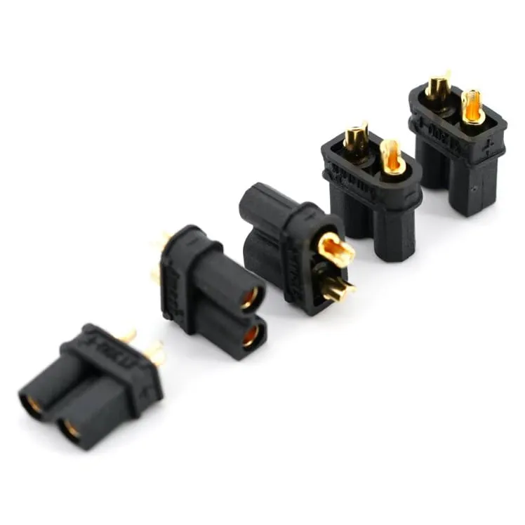 Amass XT30 Female Connector — Black (5 Pack)