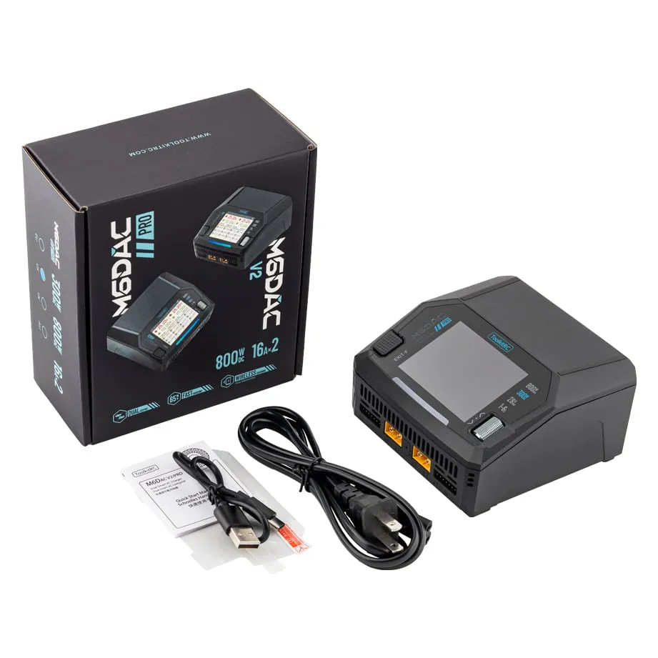ToolkitRC M6DAC Pro 1-6S AC 300W / DC 800W 16A×2 Charger