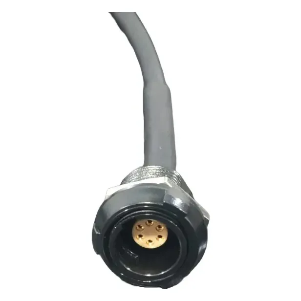Plastic 6P Aviation Connector with 20 cm Wire — Gender: Male