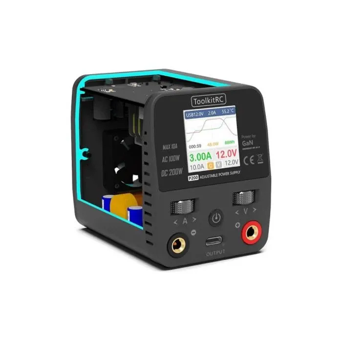 ToolkitRC P200 V2 30V 200W 10A Mini Power Supply XT60