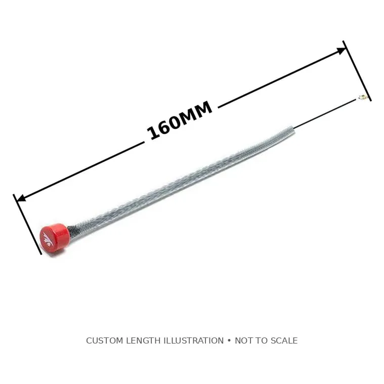TrueRC Singularity 5.8 U.FL Antenna with Tube (160mm) — Polarization: RHCP