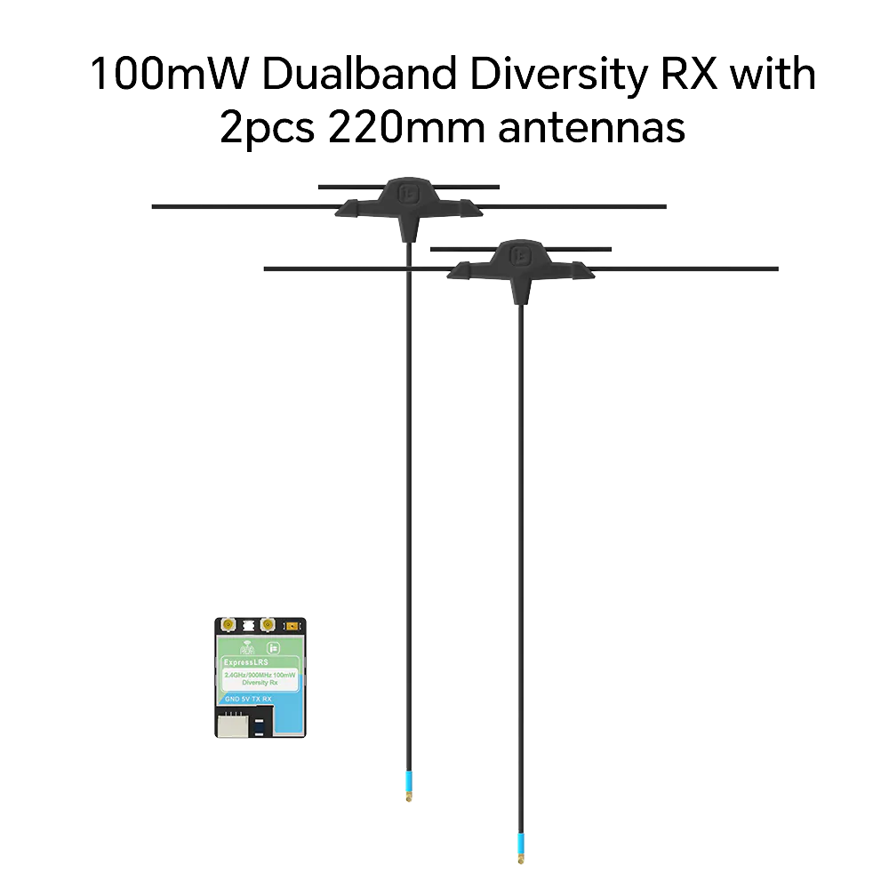iFlight ELRS Dualband 100mW Receiver - 160mm Antenna