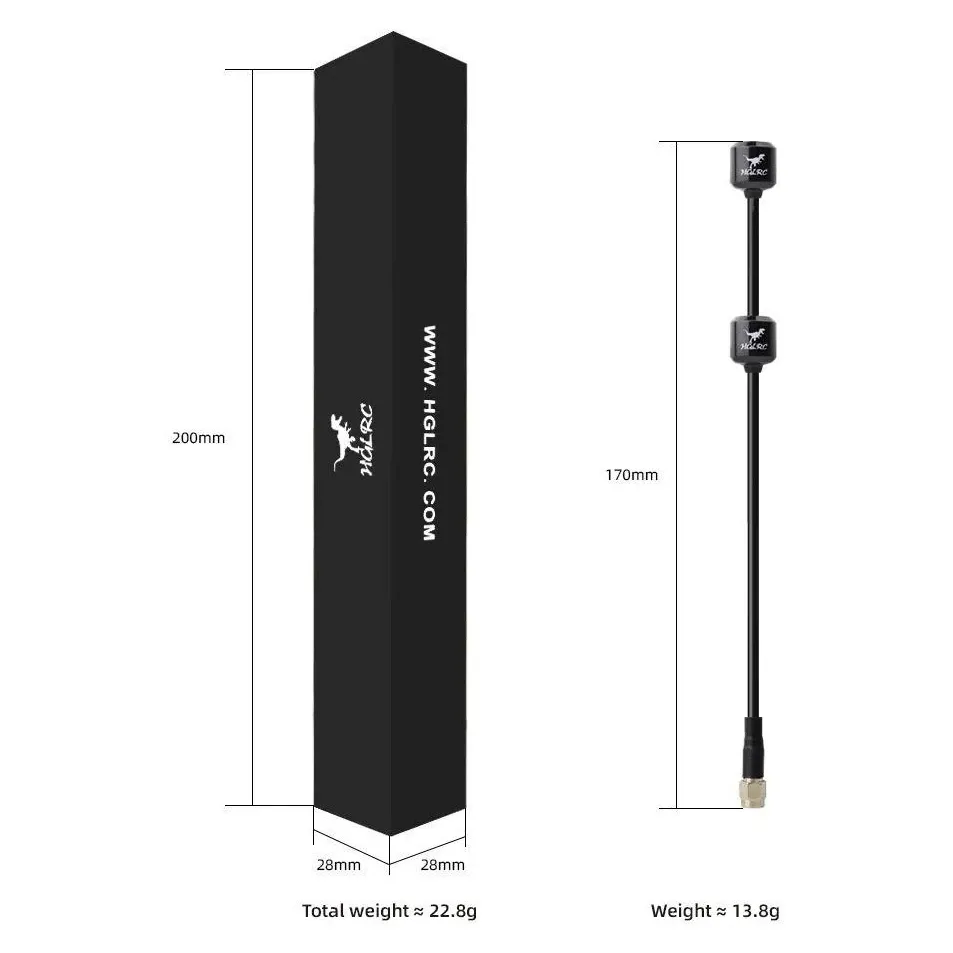 HGLRC 5.8G Hammer Dual FPV Antenna (RHCP, SMA)
