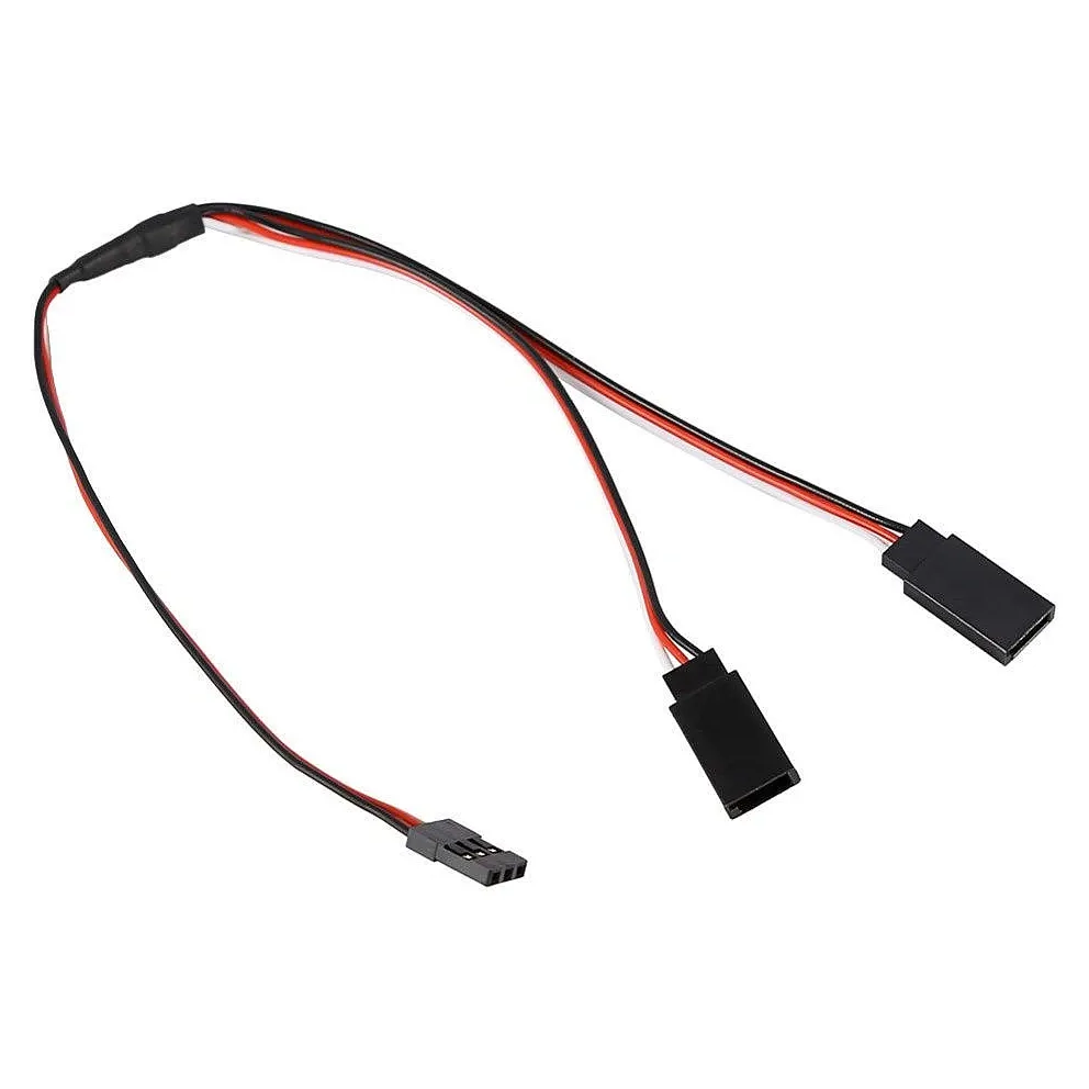 1 JR Male to 2 Futaba Female Y Servo Extension Wire (30cm)