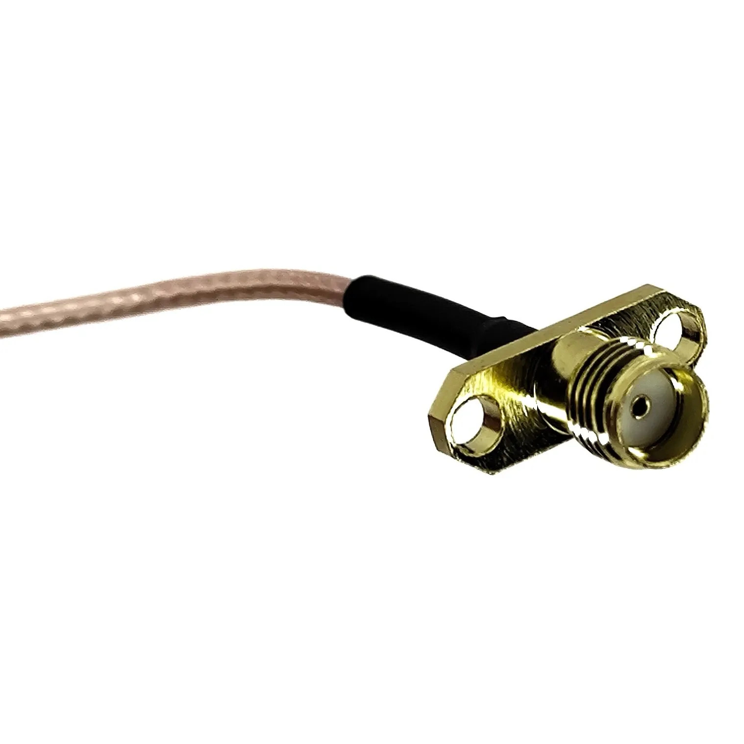 MMCX to SMA/RP-SMA Pigtail 70mm (2-Hole Flange Mount)