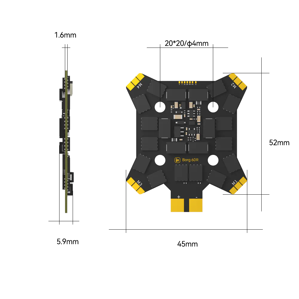 iFlight Borg 5S RX Stack with Borg 60R ESC