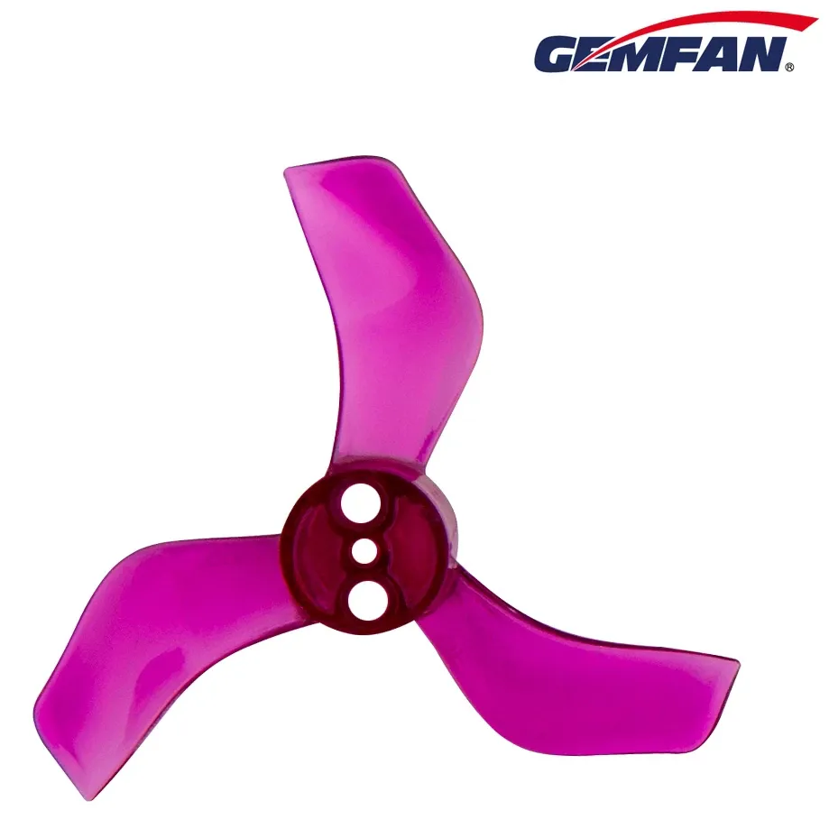 Gemfan 1635 3-Blade 40mm Propeller (Set of 8 — 4CW+4CCW) Clear Purple
