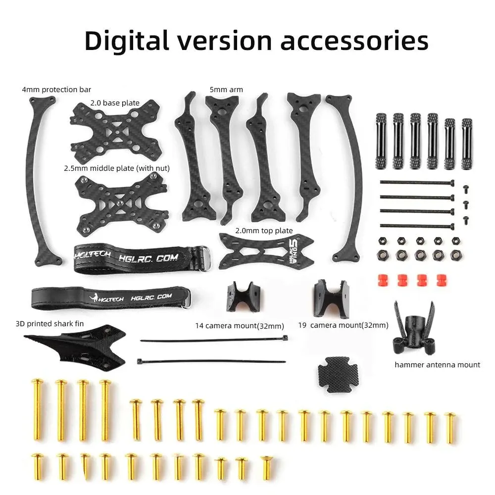 HGLRC Wind5 Lite True X Frame Kit HD Vista