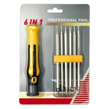 PARUHT 6-in-1 S2 Steel Double-Sided Screwdriver Set