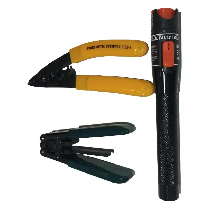 Optical Fiber Tool Kit with FC-6S Fiber Cleaver and Storage Bag