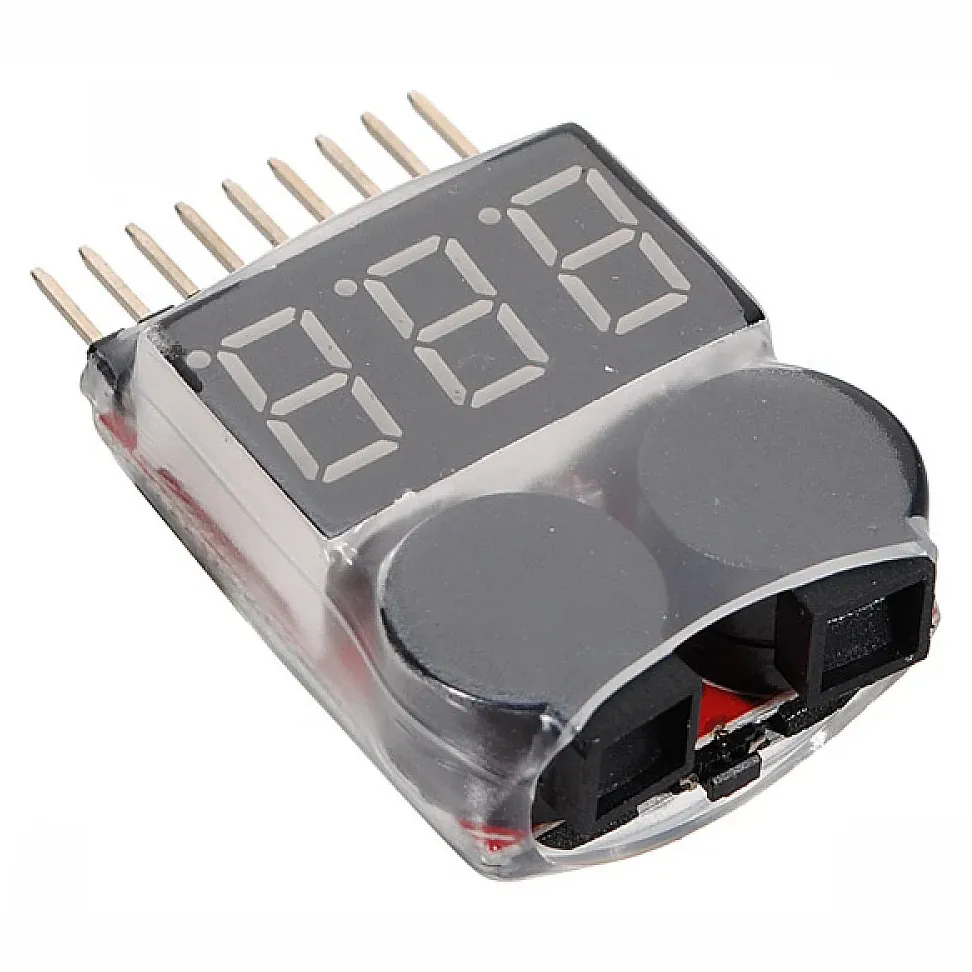 BX100 1-8S LiPo Battery Voltage Tester and Low Voltage Buzzer