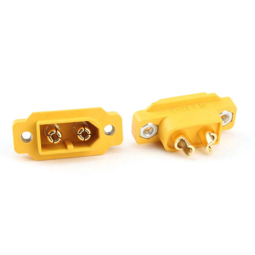 Amass XT60E-M Mountable XT60 Male Connector — Color: Yellow