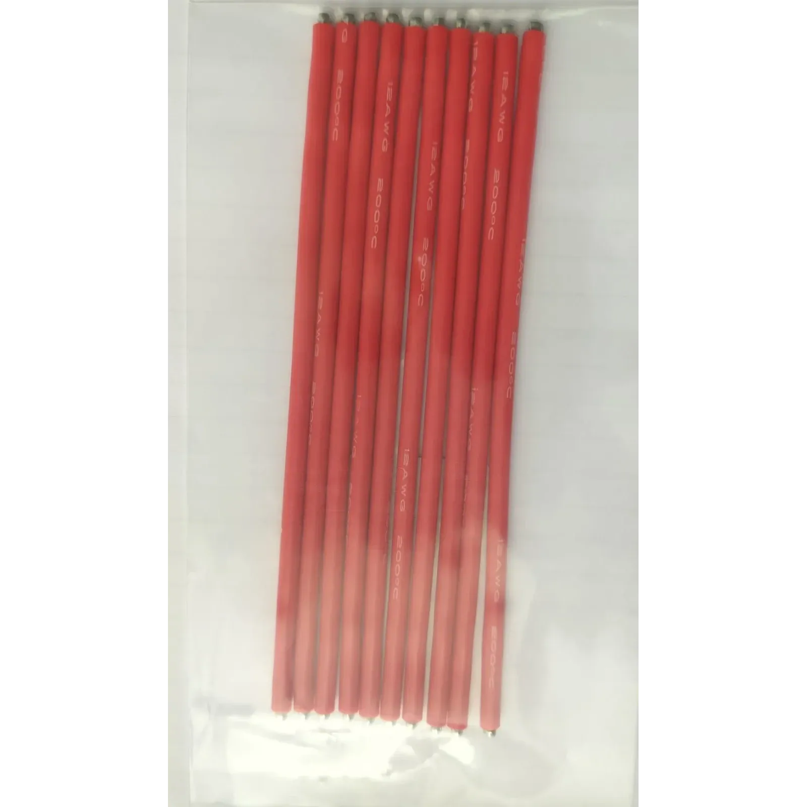 12AWG Silicone Wire 10cm, 10-Pack